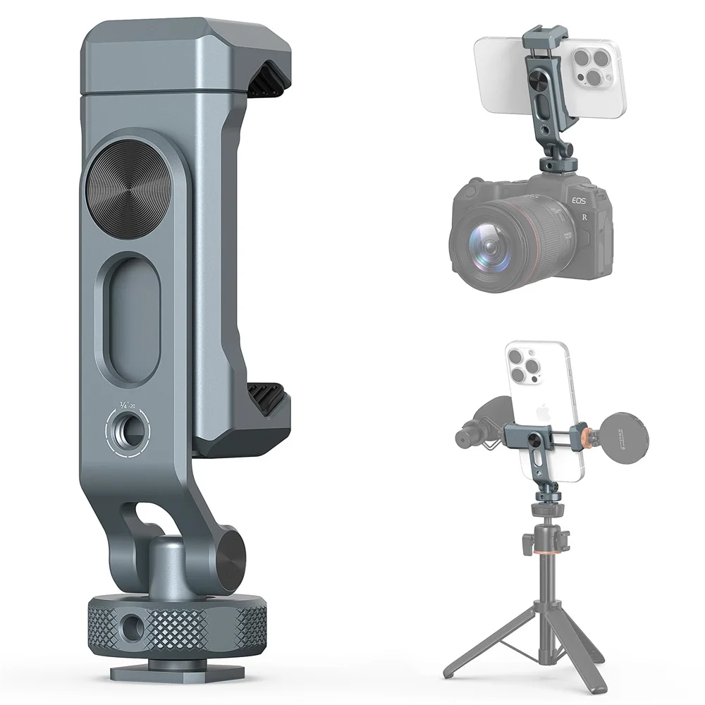 VRIG Metal Phone Tripod Mount with Cold Shoe & 1/4