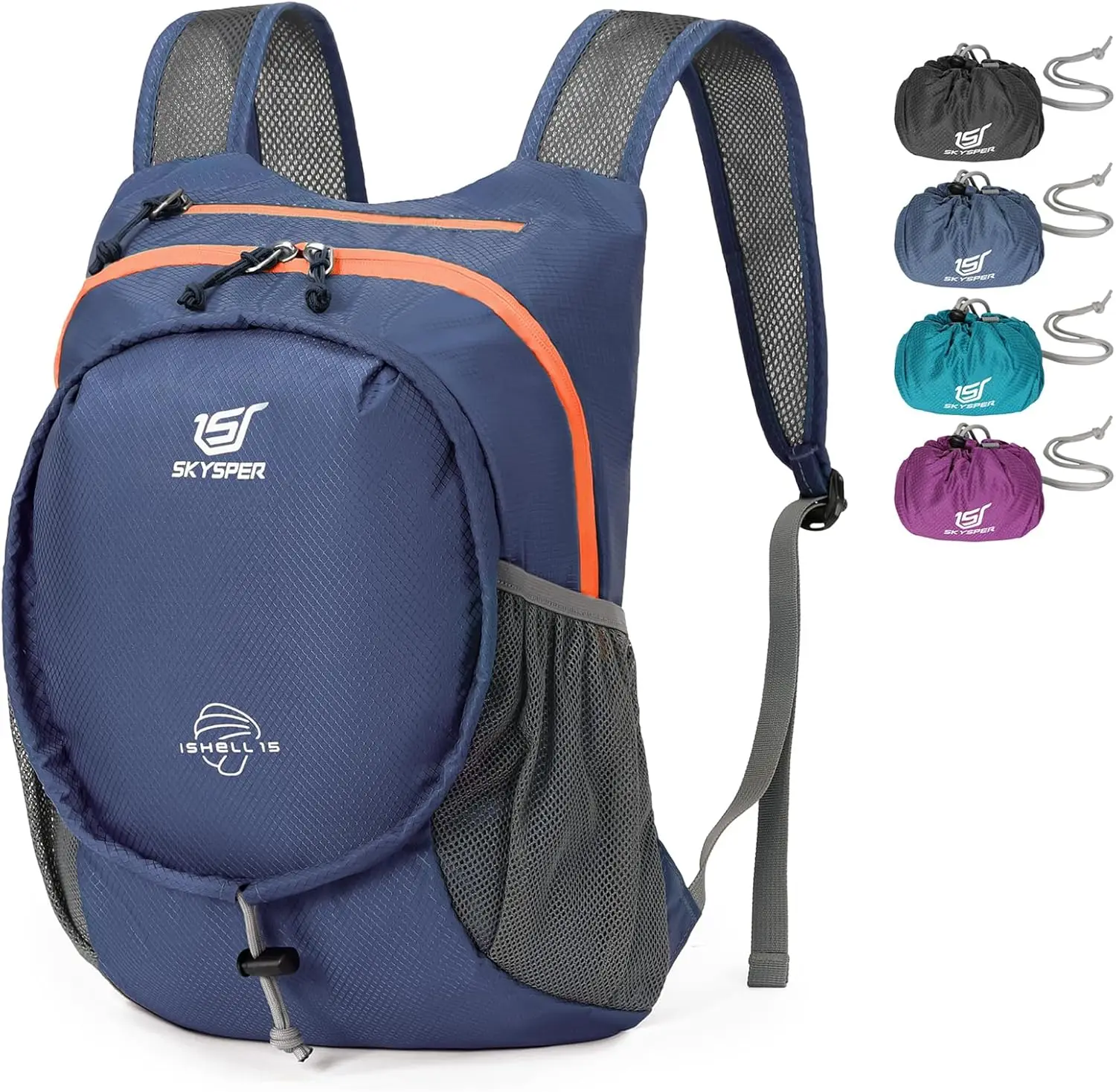 SKYSPER 15L Lightweight Small Hiking Backpack for Women Men, Foldable Travel Daypack, Packable Camping Backpack, Mini Outdoor Hi