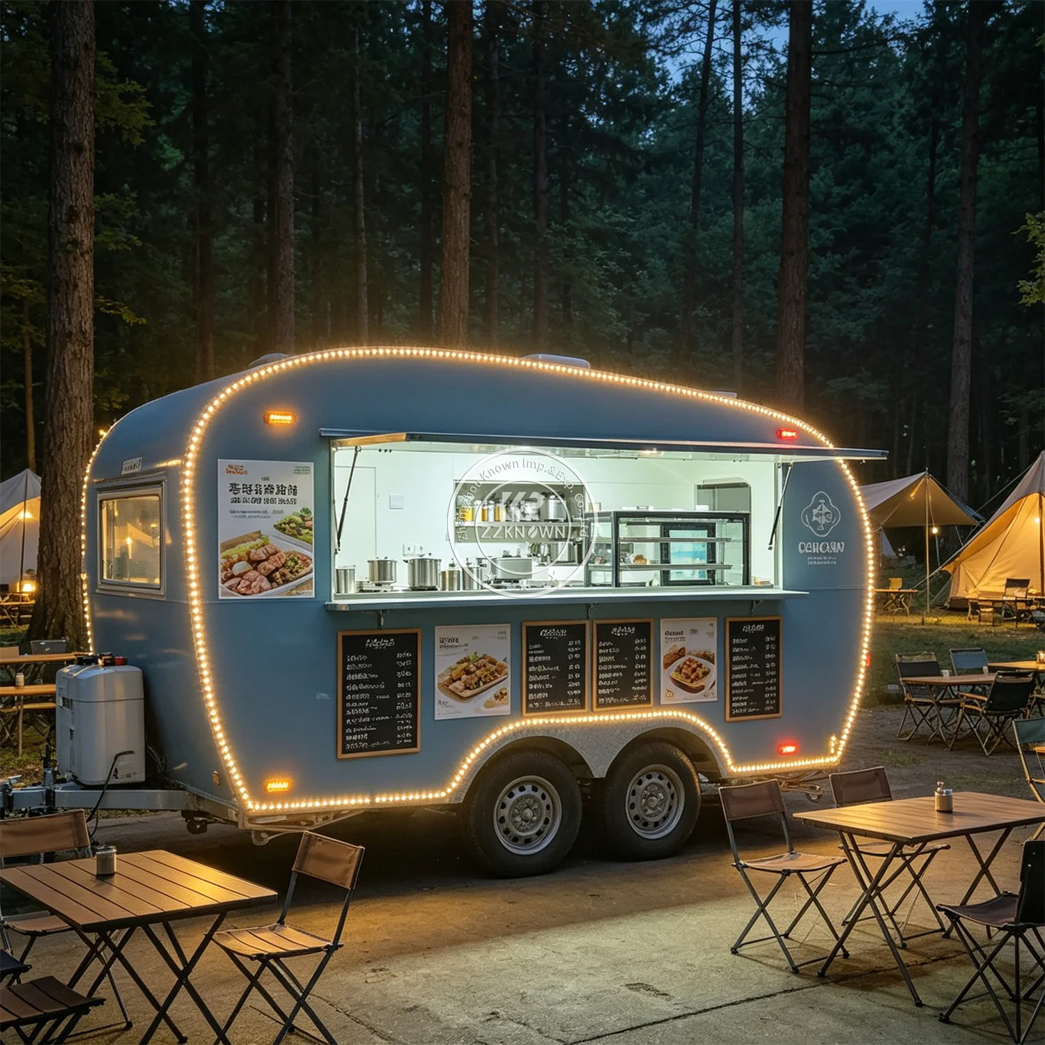 Mobile Concession Catering Trailer Pizza Fast Food Trailer Outdoor Ice Cream Coffee Food Truck With Full Kitchen Equipments