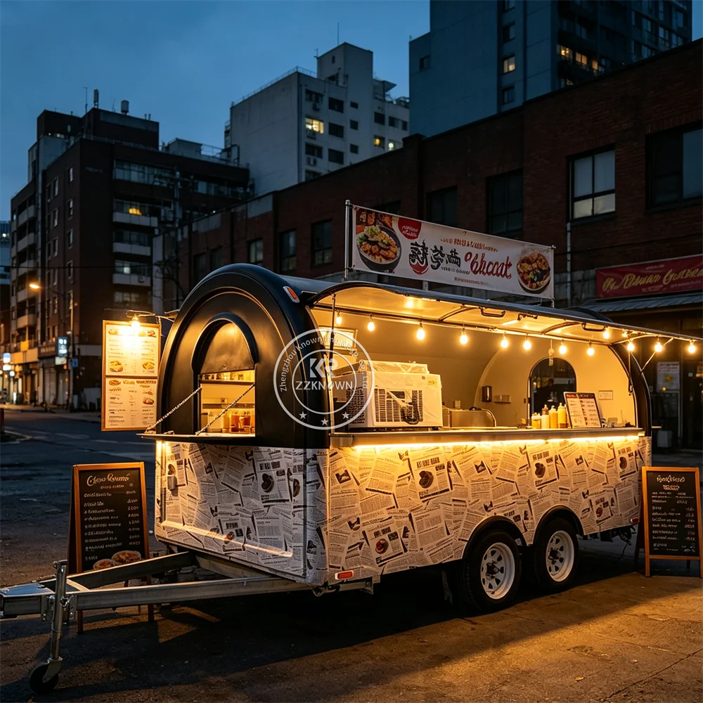 Fast Food Truck Coffee Hot Dog Ice Cream Cart Custom Mobile Kitchen Trailer Food Trailer Truck Fully Equipped