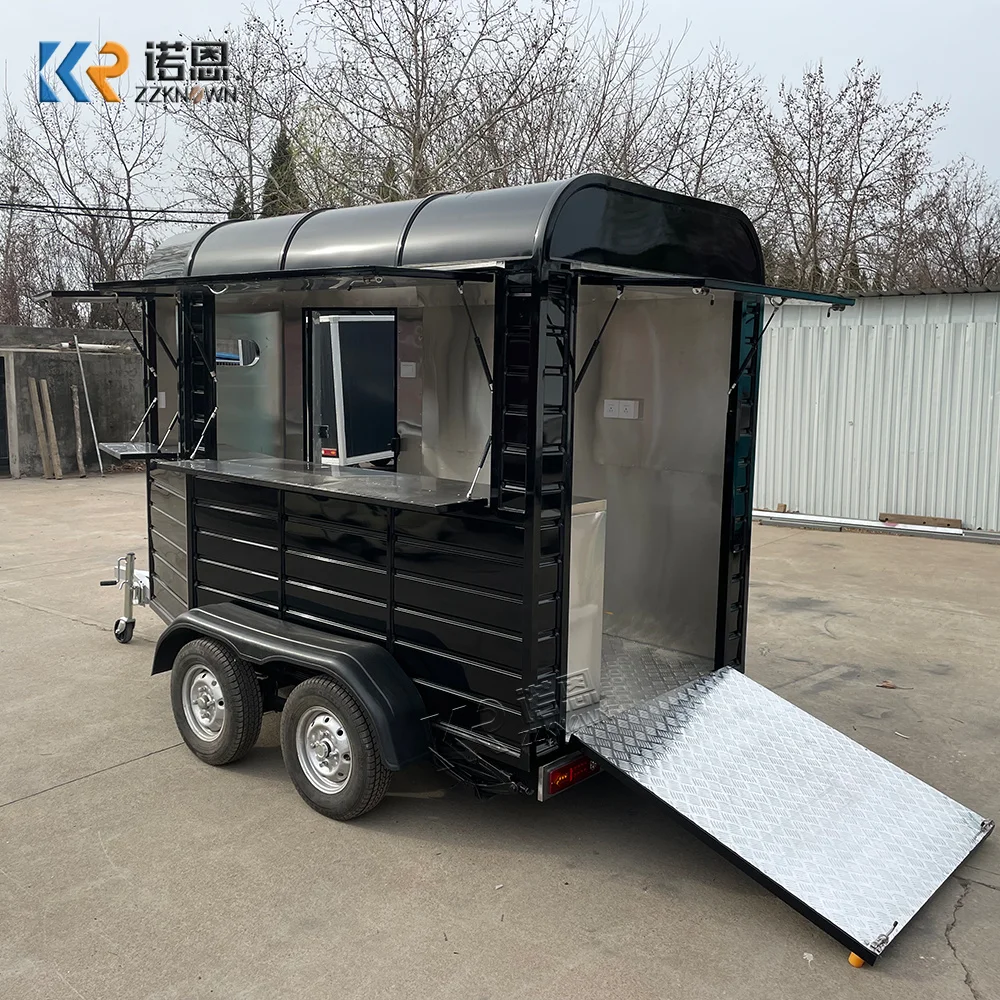 Street Mobile Kitchen Fast Food Trailer Customized Concession Food Truck With Full Kitchen Equipment
