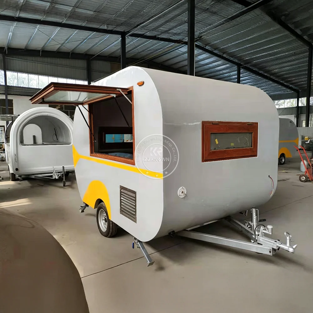 Street Food Truck Mobile Hotdog Pizza Burger Cart Pizza Trailer Fast Food Vending Carts Trailer With Full Kitchen