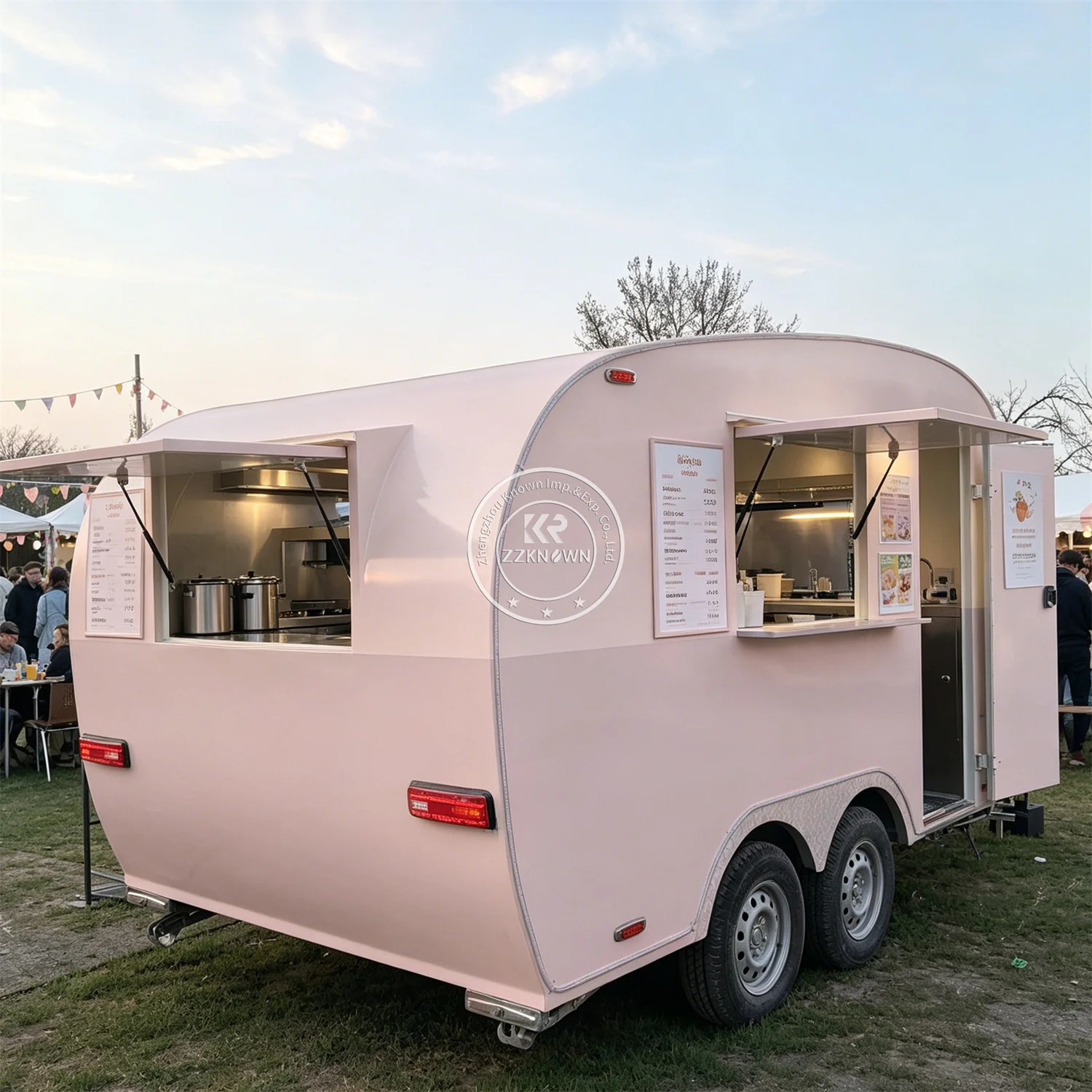 Street Mobile Concession Food Trailer Mobile Kitchen Hot Dog Ice Cream Cart Custom Fast Food Truck With Full Kitchen