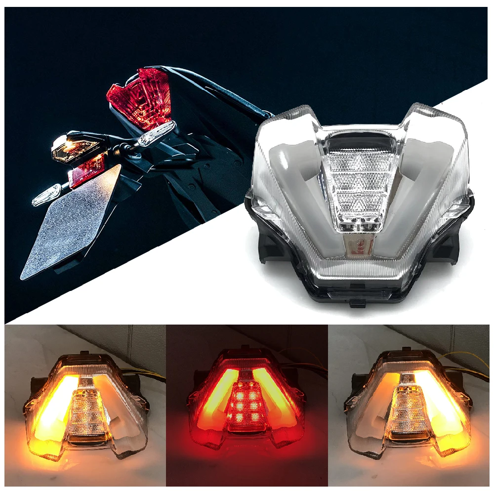 Fits for Yamaha MT03 MT25 ABS MT-03 MT-25 2025 2026 Motorcycle LED Taillight Rear Brake & Turn Signal Integrated Tail Light