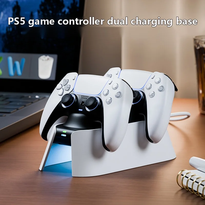 Fast Charging Dock Station for PS5 Compatible Controller Dual Charger Stand USB Charging Base for Gamepad Accessories