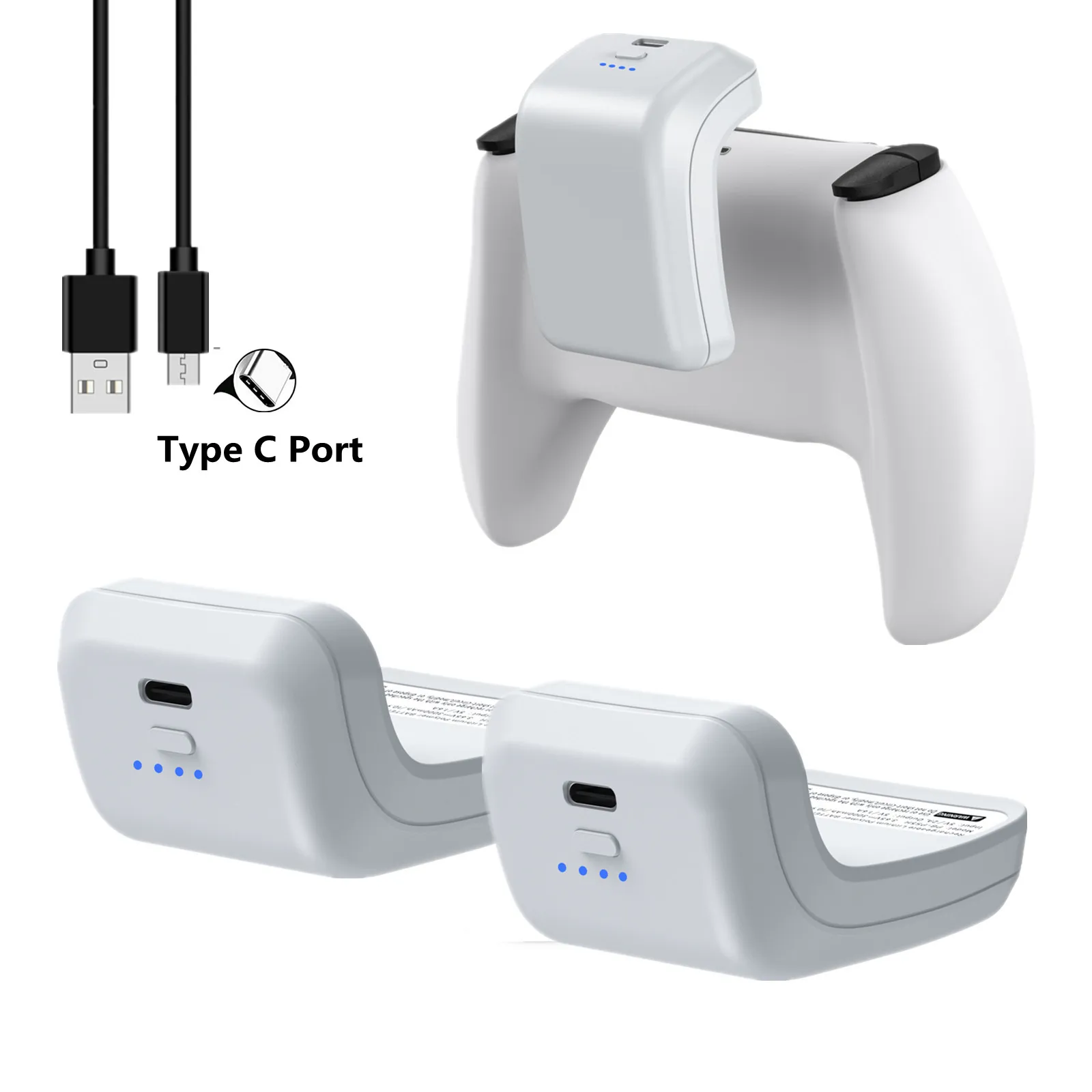 Hisewen PS5 Controller Battery Pack 3000mAh Fast Charging External Battery for PS5 Elite Wireless Gamepad Gaming Accessory