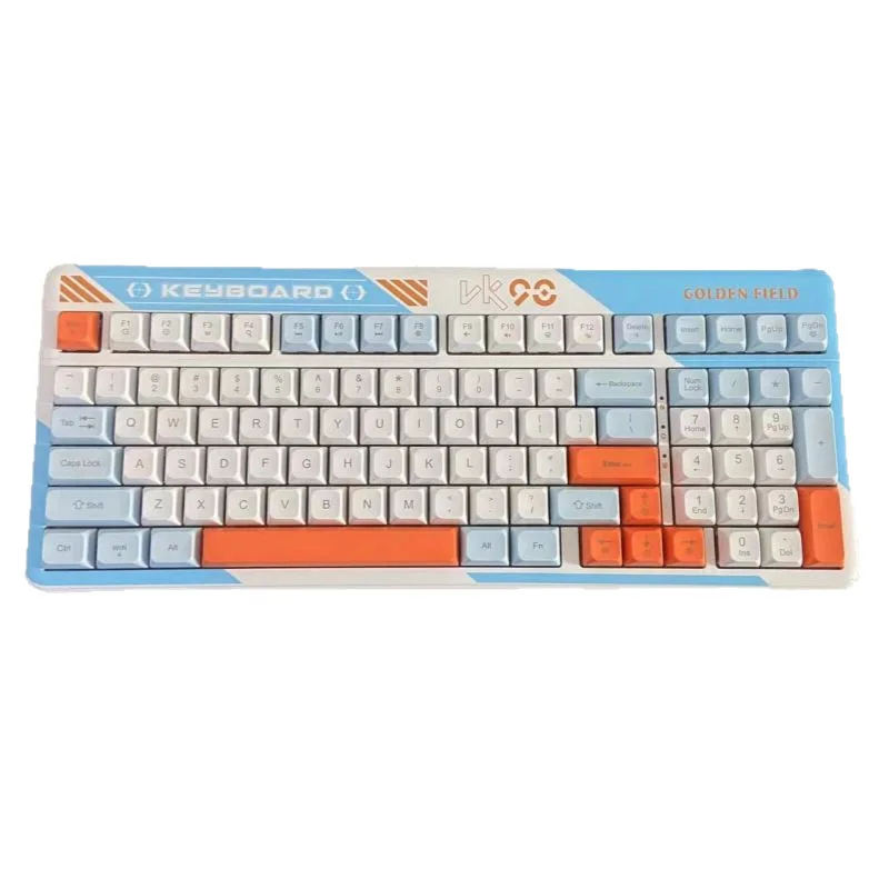Wired mechanical keyboard business office e-sports game tea shaft luminous waterproof design RGB