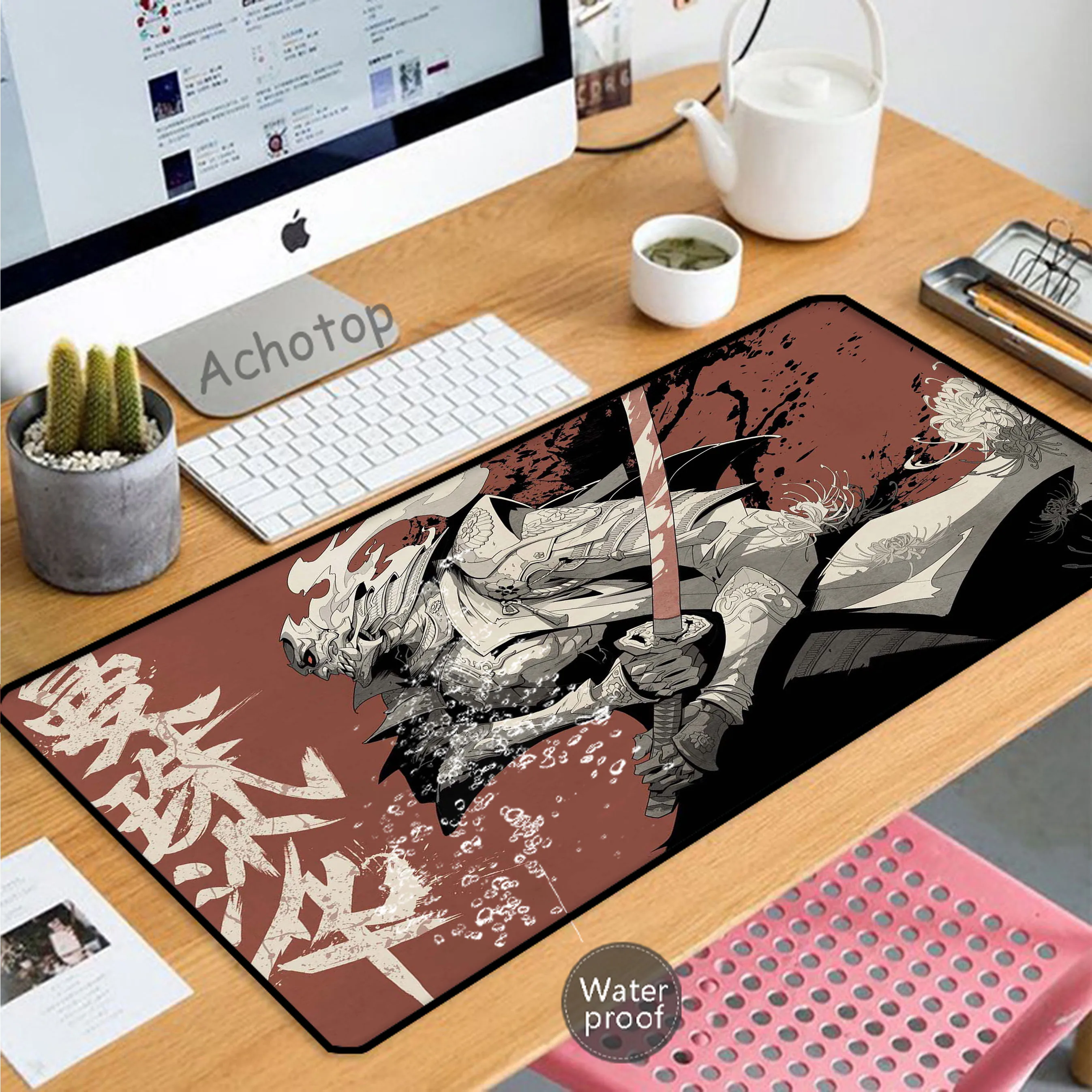 Waterproof Antifouling Japanese Style Large Mousepad XL Office Mouse Pad Gaming Carpet Locking Edge Mouse Mat Game Keyboard Pads