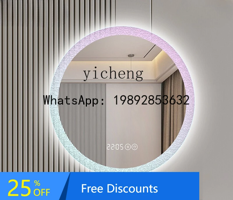 AA round smart makeup  wall-mounted bedroom dresser decorative mirror