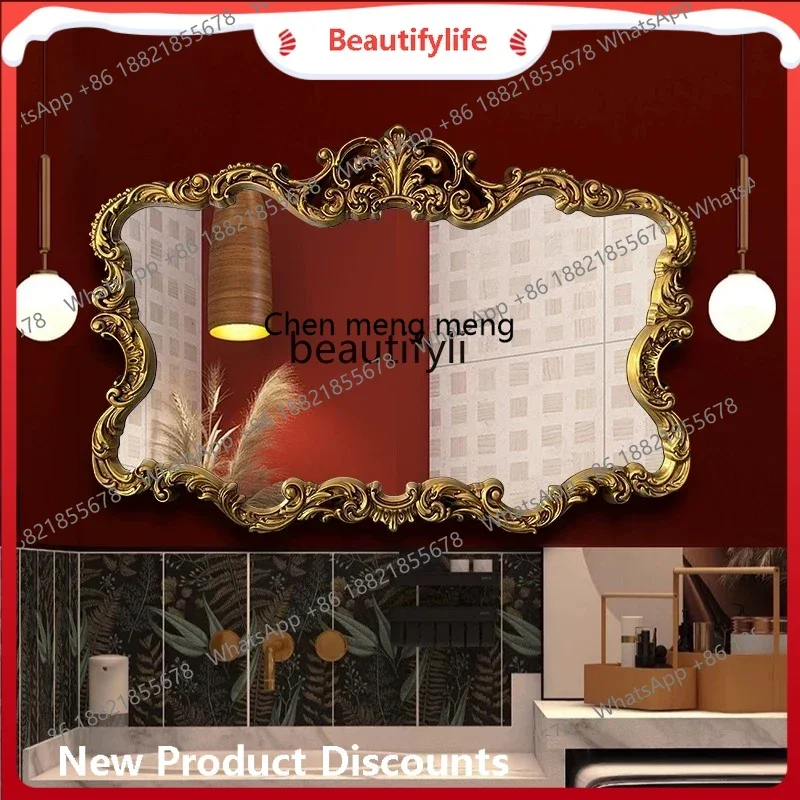 ss8350 European carved dreing French retro makeup toilet bathroom smart entrance decoration