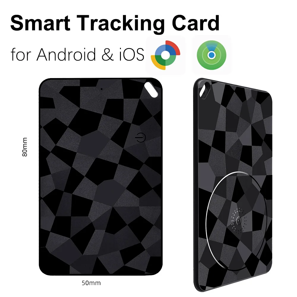 Smart Wallet Tracker Rechargeable Dual System Item Finder Compatible with Apple Find My & Android 