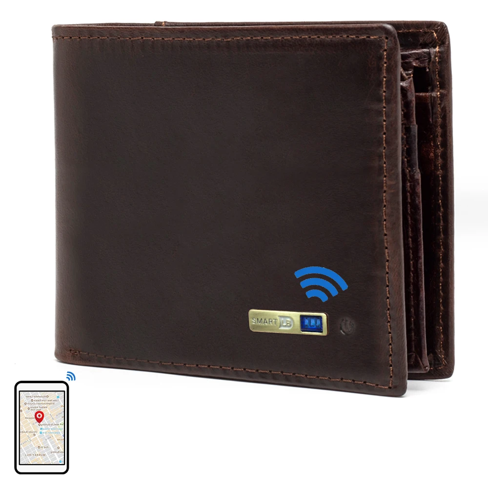 Cartera con GPS Smart Wallet Billetera Wallet anti loss Android For GPS portefeuille localiser geolocalizacion para la cartera