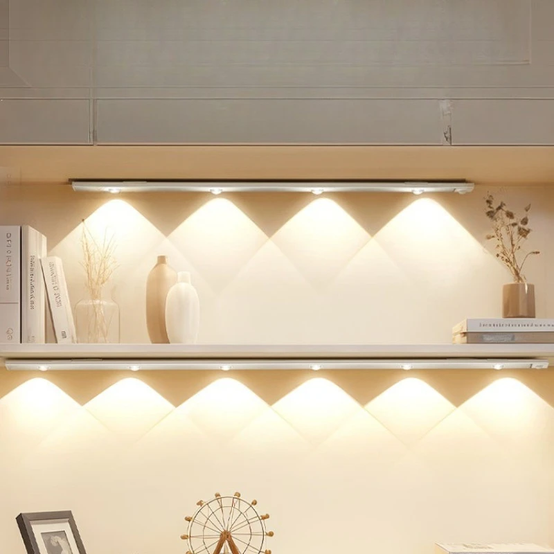 Human body induction hill light wireless magnetic self-adhesive rechargeable led light, shoe cabinet wine cabinet light strip