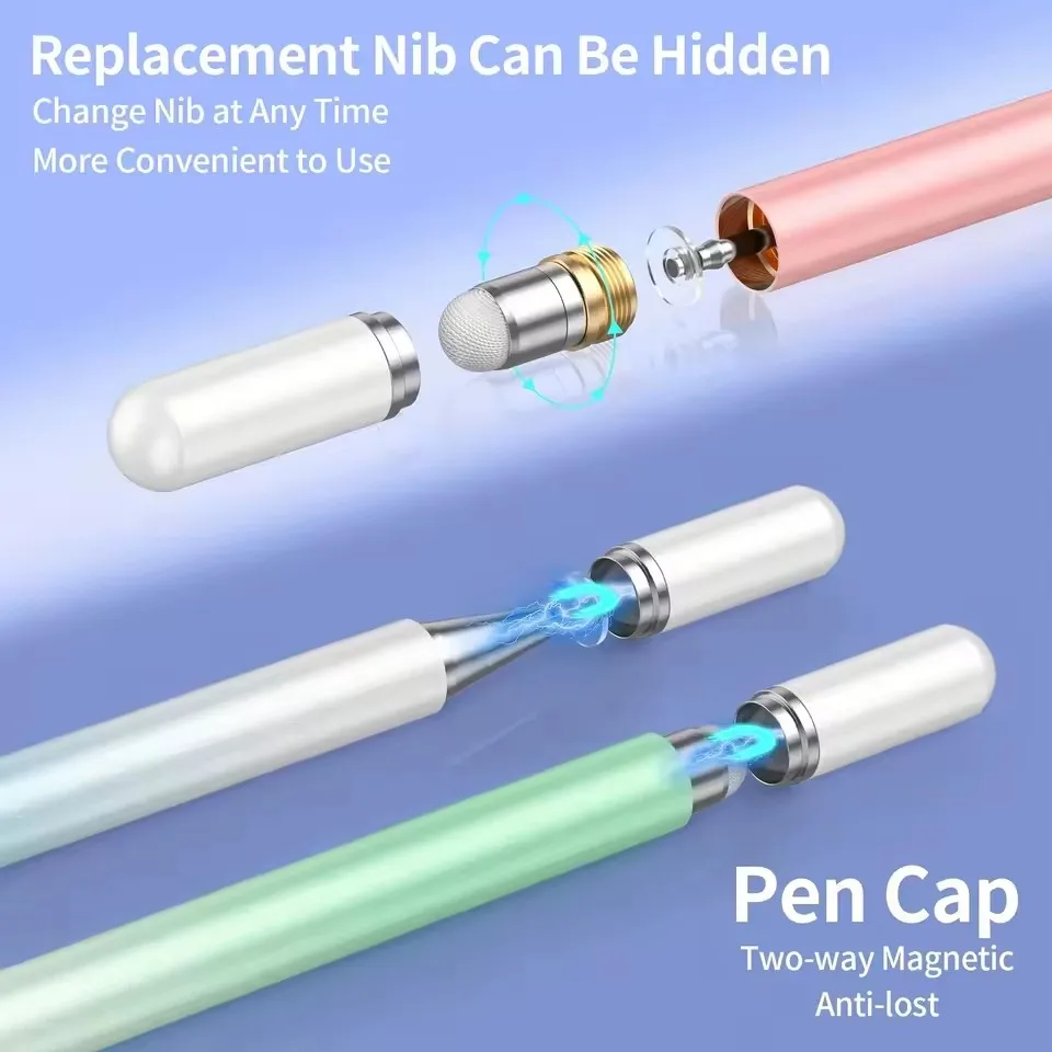 Universal 2 In 1 Stylus Pen For IOS Android Touch Pen Drawing Capacitive Pencil For iPad Samsung Xiaomi Tablet Smart Phone