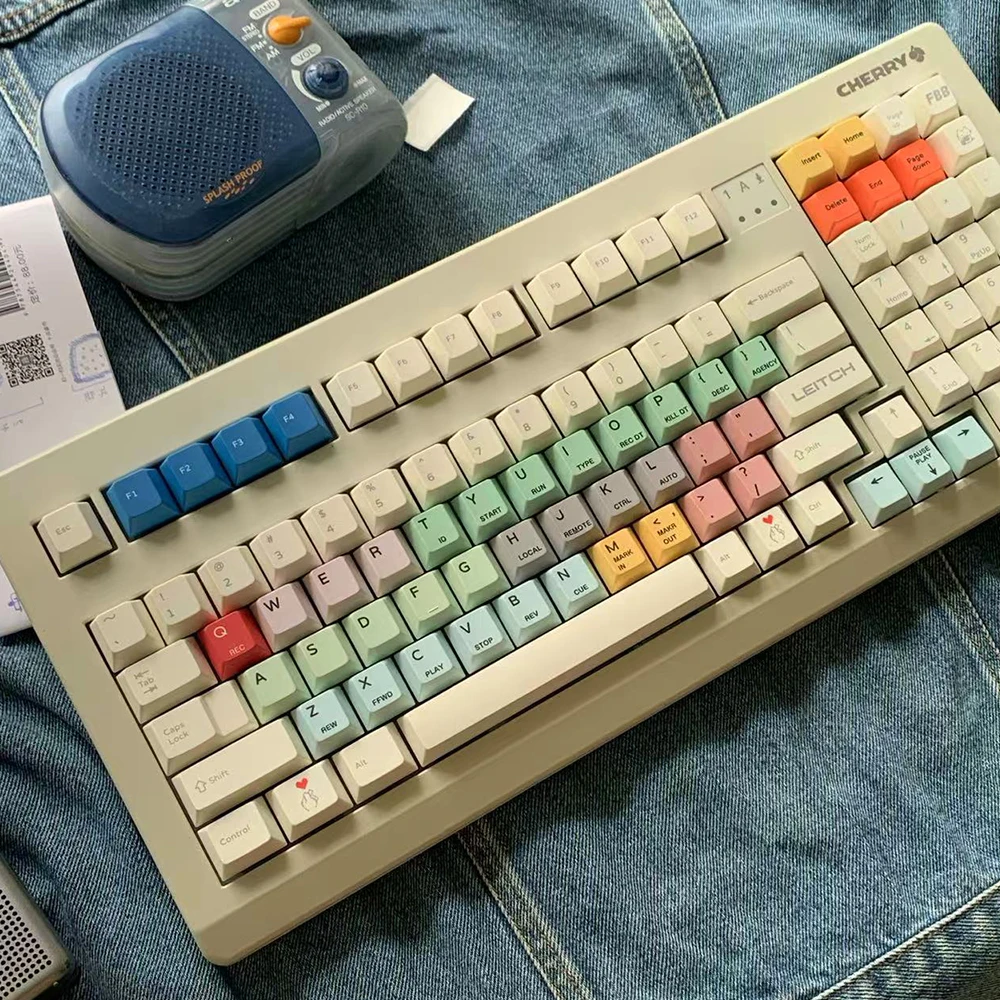 FBB Keycaps Leitch PBT DYE-SUB Keycap Set for Mechanical Keyboards 60%, 75%, 80%, 96%, 100% Computer DIY Accessories