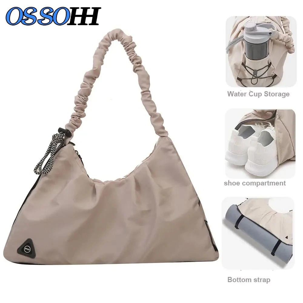 1Pcs Yoga Gym Bags for Women with Shoes Compartment & Wet Dry Storage Pockets & Adjustable Yoga Mat Holder, Patent Pending