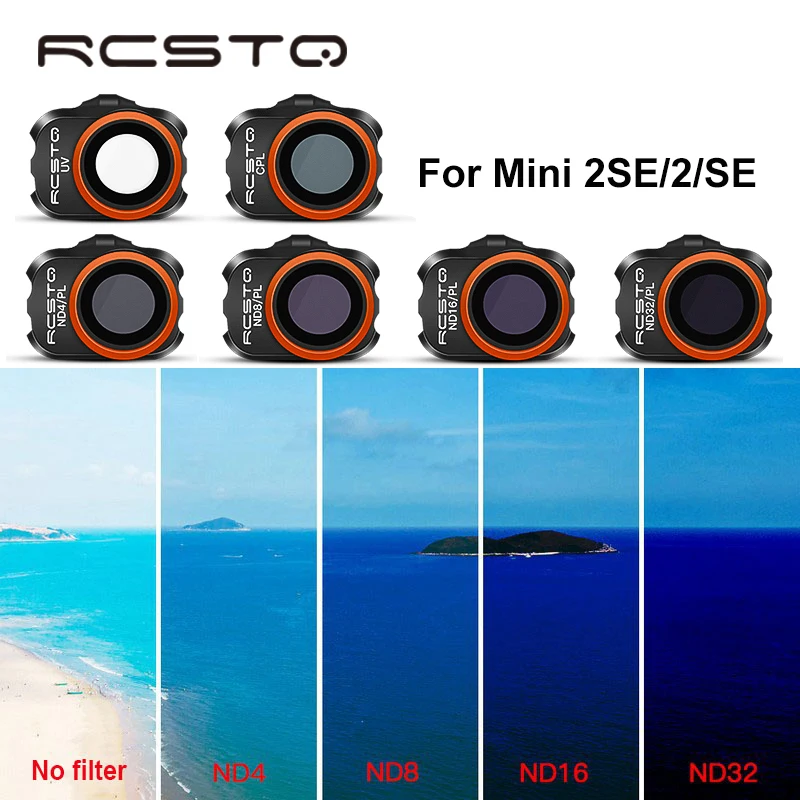 RCSTQ For Dji Mini 2 Drone Camera Lens Filters UV CPL ND4/PL ND8/ ND16/ ND32 Drone Filter for Mini 1/2/SE Accessories