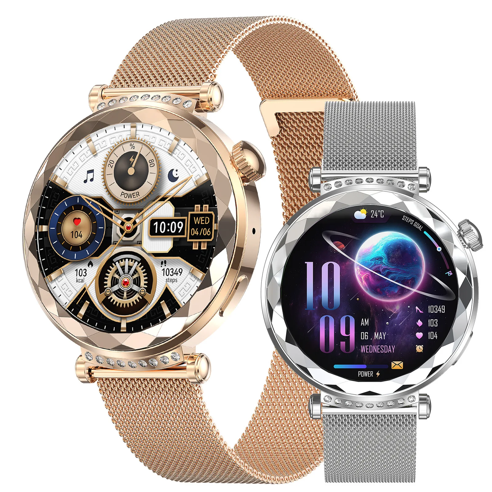 HK88 Fitness Smart Watch Bluetooth Call Heart Rate Sleep Tracker Step Counter Women's Activity Band Frame Mural