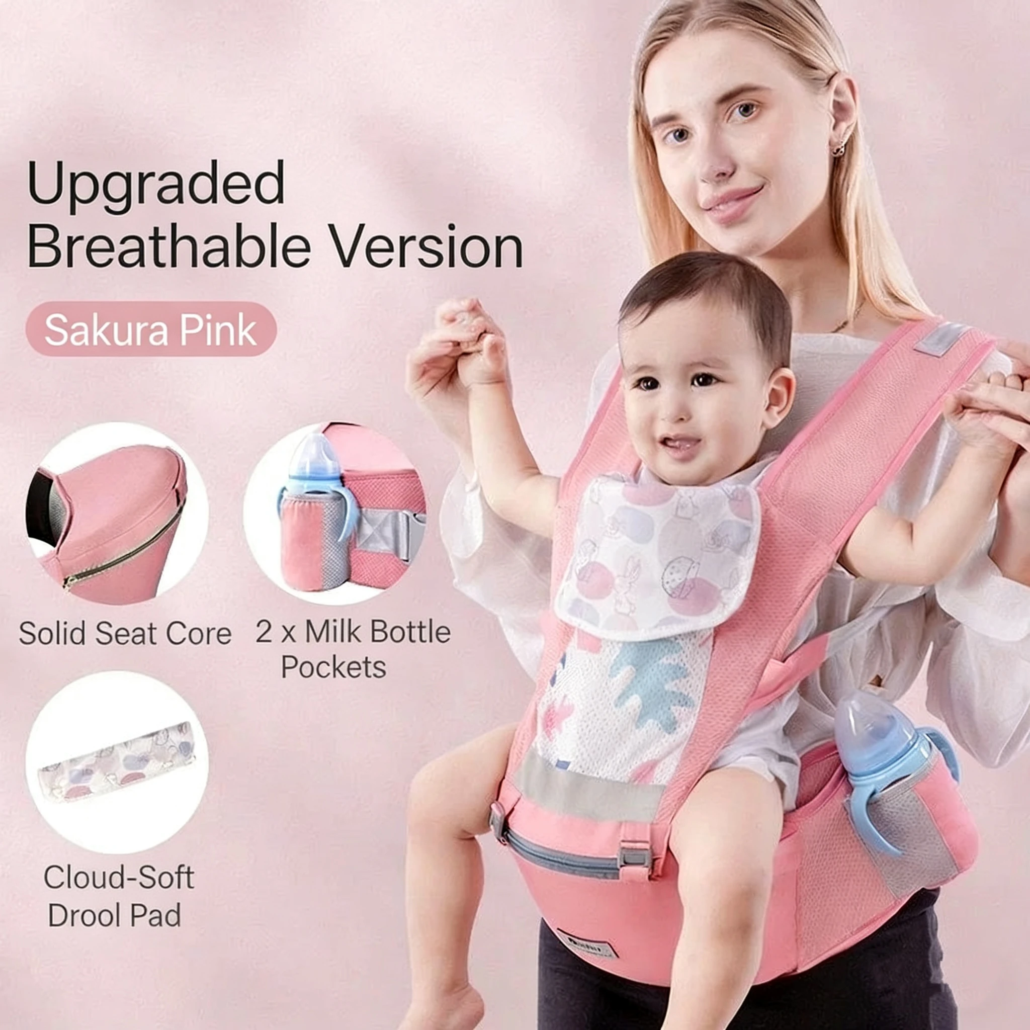 Ergonomic Baby Carrier Backpack with Hip Seat for Newborn Multi-function Infant Sling Wrap Waist Stool Baby Kangaroo 0-48 Months