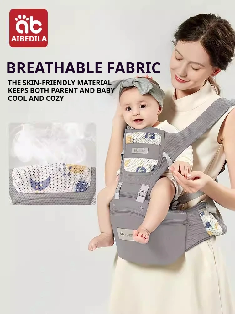 AIBEDILA Baby Sling Carrier Ergonomic Baby Backpack Carrier 0-36M Newborn Baby Hipseat Carrier Baby Carrier Front Facing