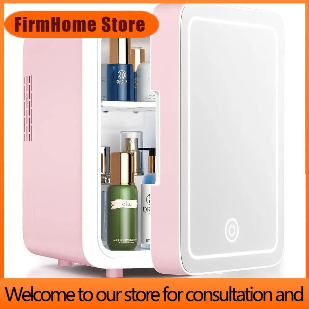 FirmHome StorePortable 4L LED Lighted Makeup Mirror With Adjustable Brightness, Travel-Friendly, Dual-Temperature, Pink
