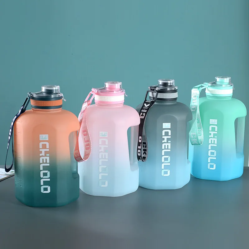 2024 2.2L Large Capacity Sports Water Bottle  Outdoor Travel Fitness Sports Student Portable Rietjes Plastic Cup  Water Bottles
