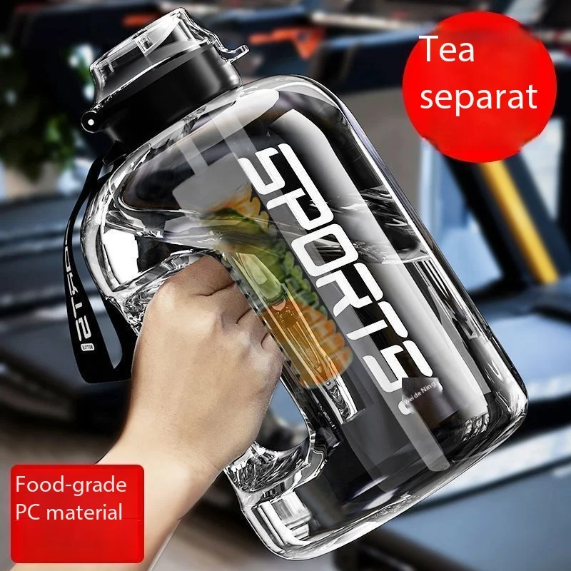 Thickened large-capacity water cup , portable high temperature ton bucket, sports and fitness space , tea and water separation