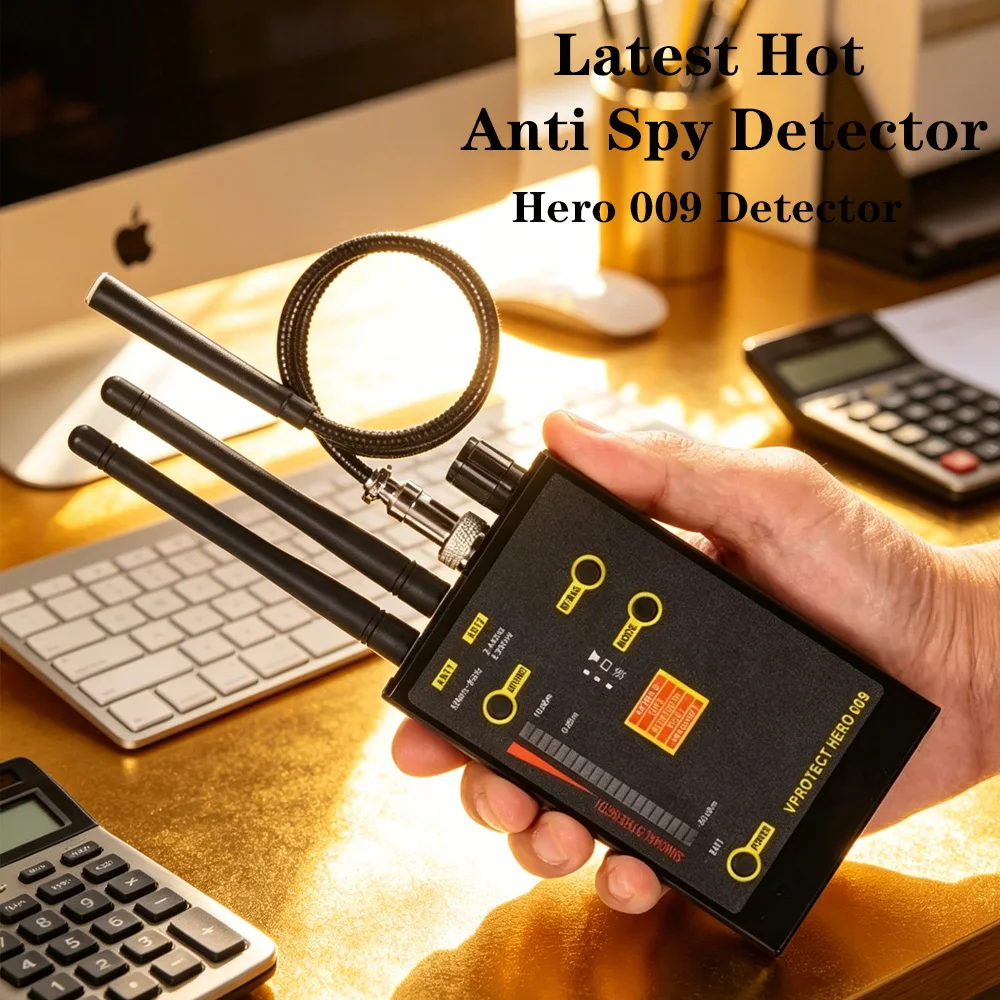 Wireless Bluetooth Signal Detector VHF/UHF Anti-Spy GSM Wifi Scan Finder RF Detectors Hacking Gadgets Hidden Camera Detection
