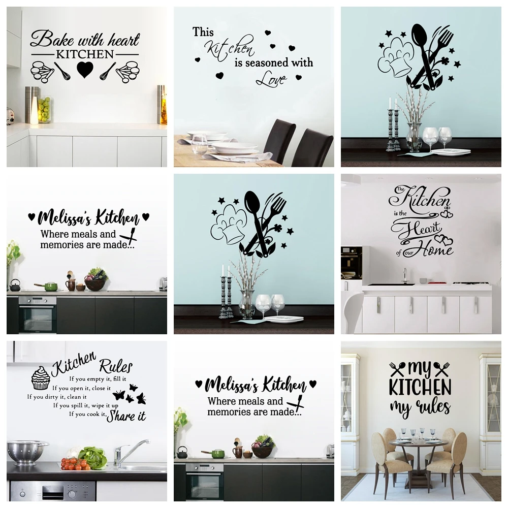 Creative kitchen Sticker Waterproof Vinyl Wallpaper Home Decor For Kids Rooms Decoration Diy Pvc Home Decoration Accessories