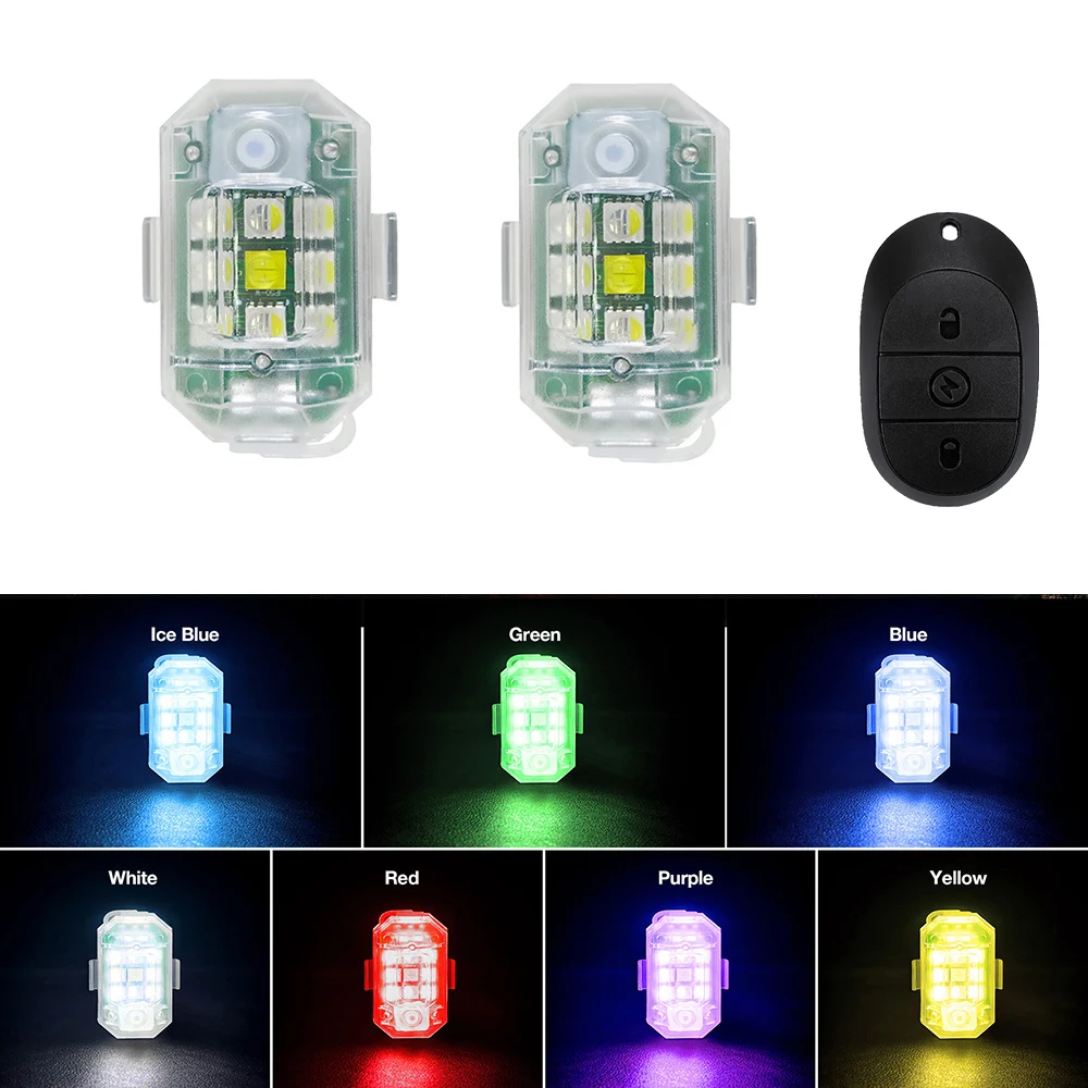 Wireless LED Strobe Light M3 Motorcycle Flash Indicator Anti-collision For Car Auto Motorcycle Drone Cruise