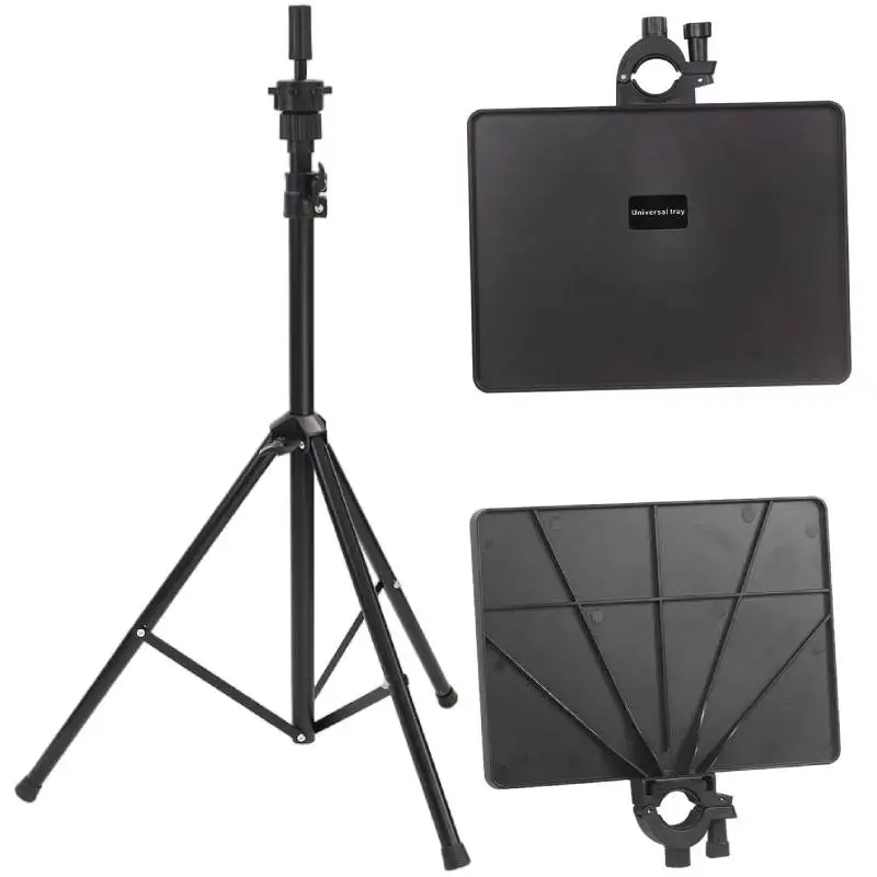 Hair Tray for Wig Stand Tripod For Cosmetology Hairdressing Training Head Stand With Tray Sound Card Tray Salon Styling Tool