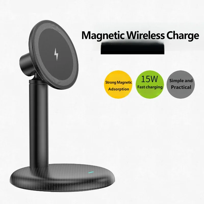 Qi2 Fast Magnetic Wireless Charger Stand for iPhone Magsafe 17/16/15/14/13/12 Samsung Huawei  Charging Desk Holder