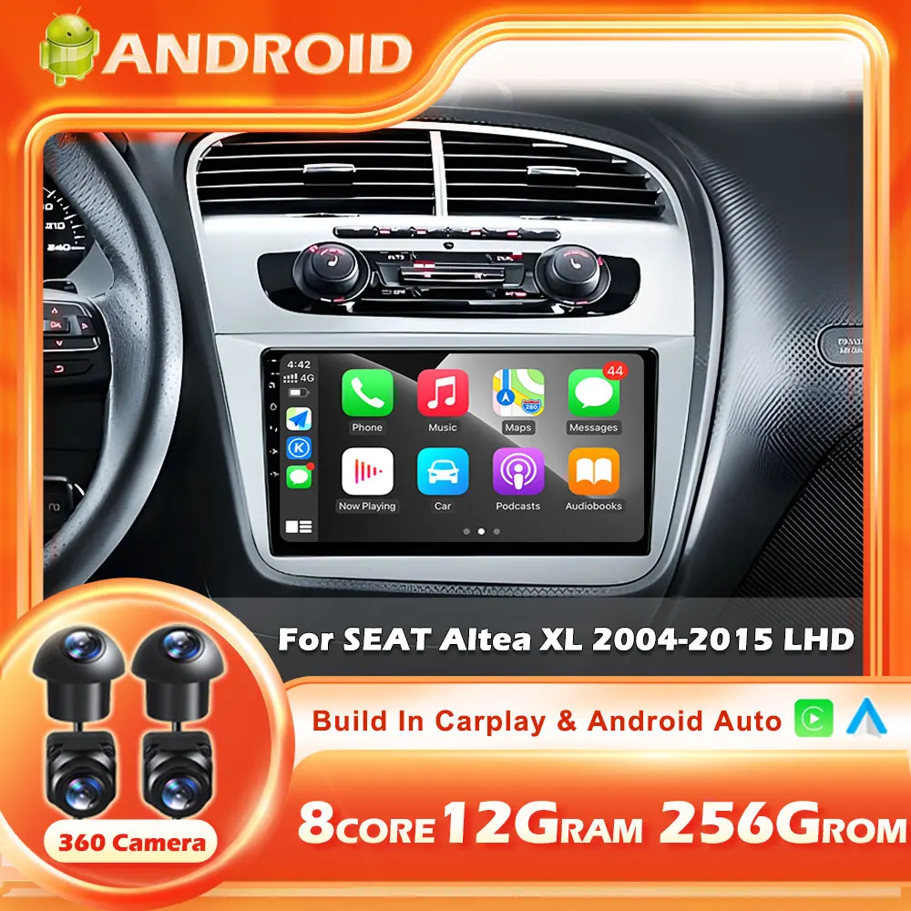 Carplay Car Radio For SEAT Altea XL 2004-2015 Multimedia Video Player Stereo Wireless Carplay Android 16 Auto GPS Navigation BT
