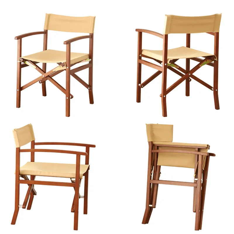 Solid wood sketch folding chair backrest portable outdoor art painting chair makeup chair