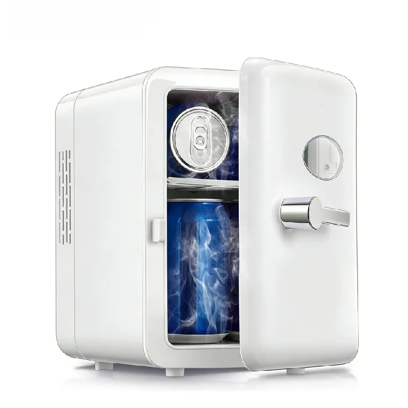 Portable 4L Mini Beauty Fridge Car & Home Dual Use Cooling Heating Refrigerator Skincare Cosmetics Makeup Face Fridge for Travel