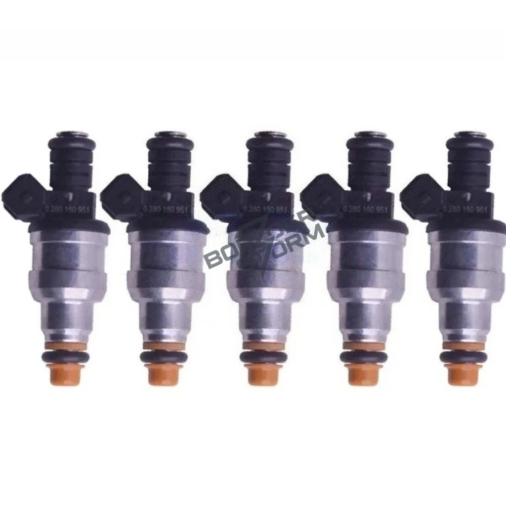 5Pcs FUEL INJECTOR FOR AUDI QUATTRO ABY AAN 9296 S6 S4 S2 2.2 20V TURBO 0280150951 Premium Car Accessories
