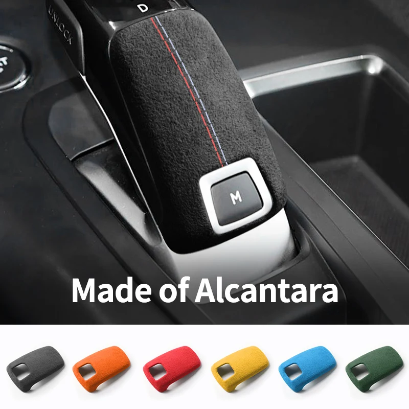 For Peugeot 508 2008 4008 5008 Gear Shift Knob Boot Cover Trim Stickers Car Premium Interior Tuning Accessory Made of Alcantara