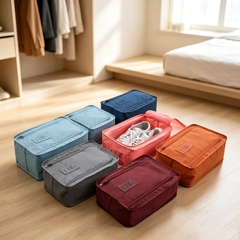 1pc Portable Folding Small Shoe Bags Travel Storage Shoe Storage  Multifunctional Waterproof Beach Travel Shoe