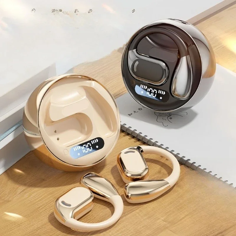 Wireless translation, overseas travel Bluetooth headset, ear-hanging with AI multi-language audio offline translation