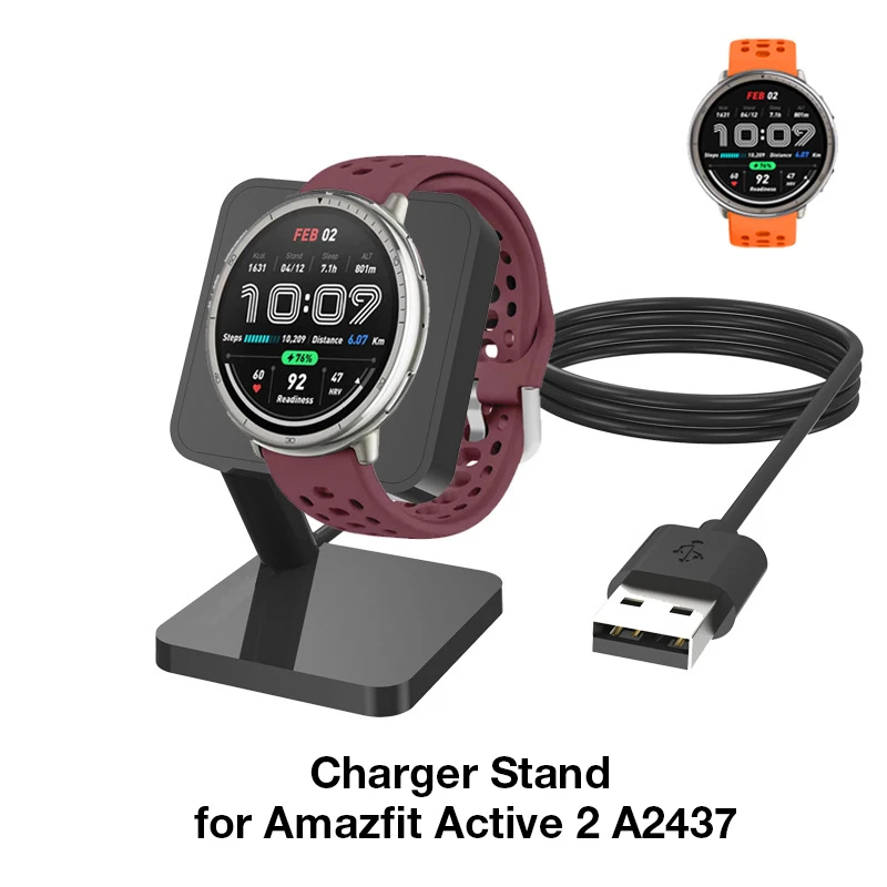 Magnetic Charging Dock Fast Charger Watch Stand Desk Charging Stand Holder Dock for Amazfit Active 2 A2437 Accessories