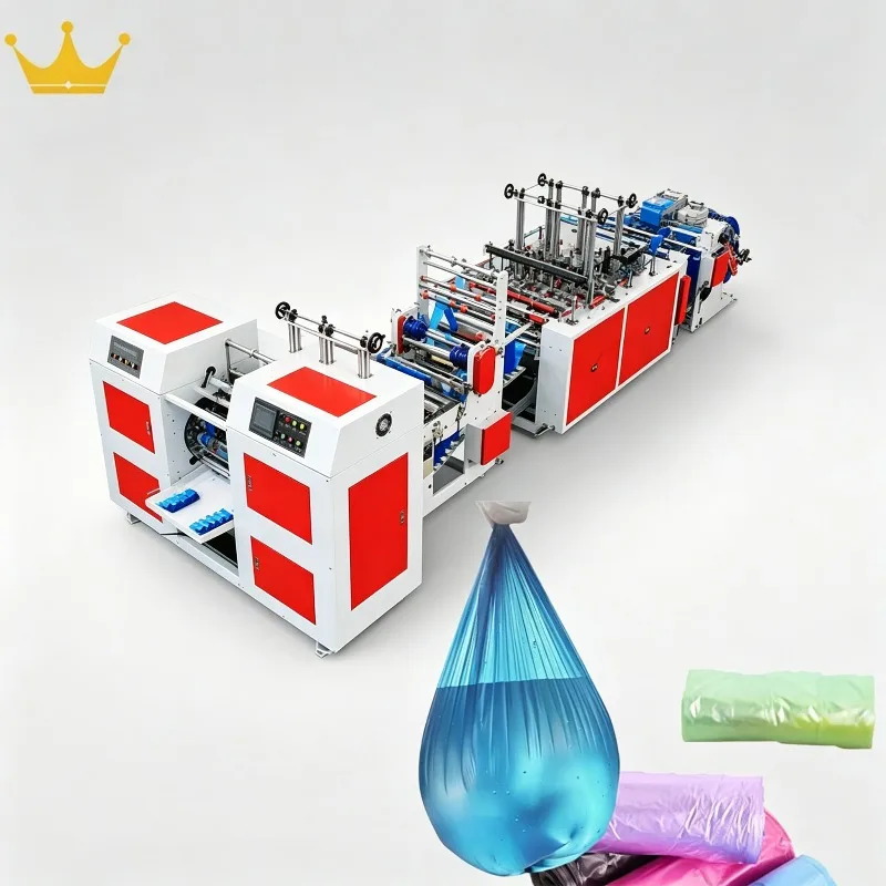 Customizable Plastic Bag Production Line Automatic T-Shirt Garbage Bag Making Machine PE HDPE Nylon Film Extruder CE SGS ISO App
