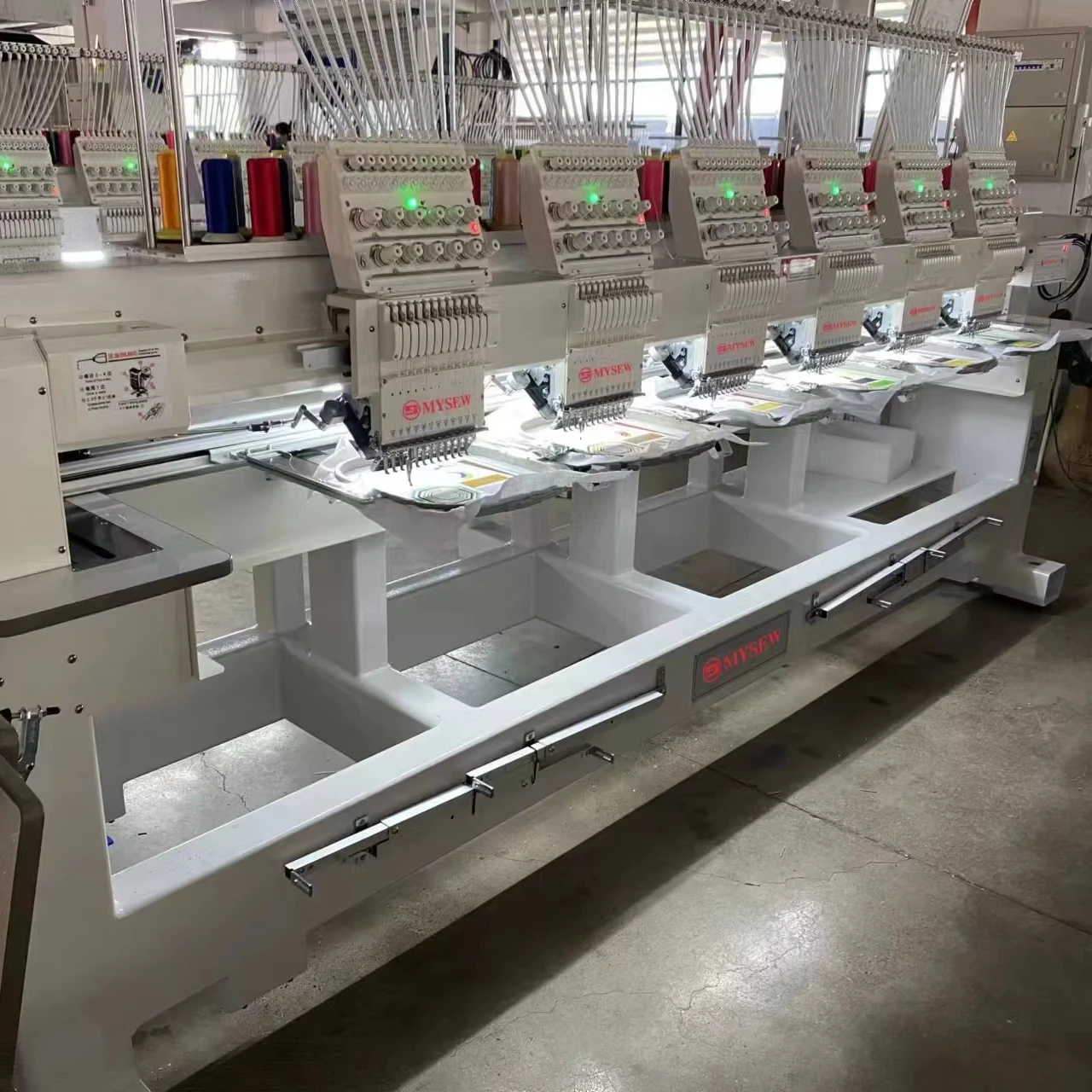 MFGS 1506 15  s 6 Head Automatic Industrial Hat T-Shirt Embroidery Machine Computerized for Sale