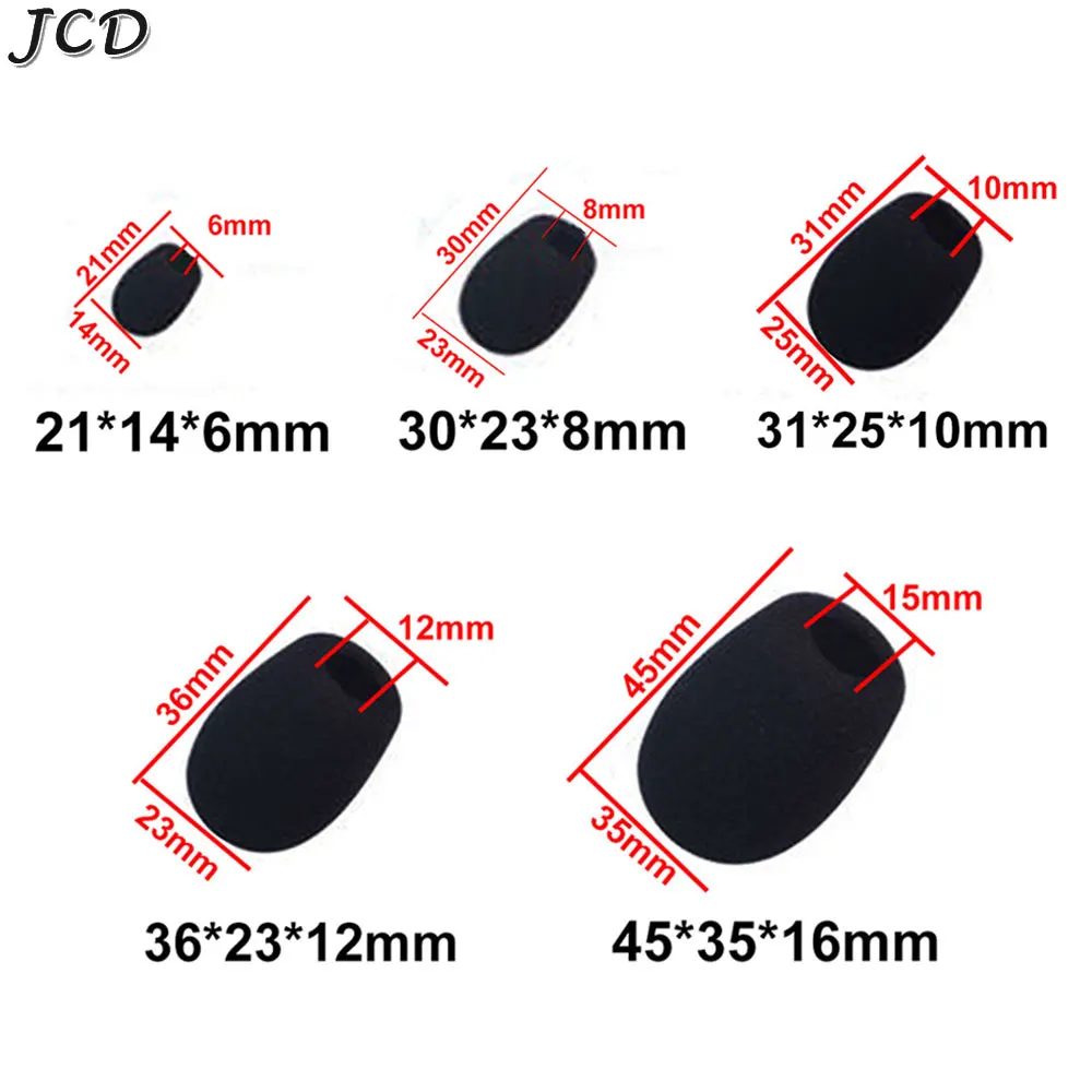 JCD Foam Mini Microphone Covers Mic Protector Replacement Covers Headset Windshield Sponge Covers Microphone Cover for Mic