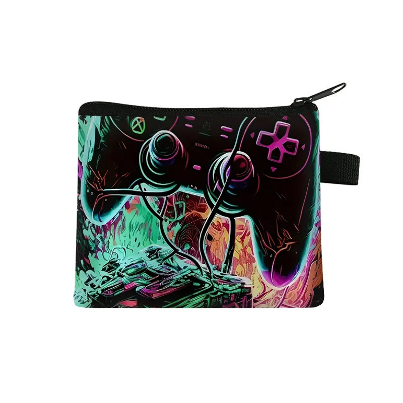 Game Handle Children Coin Purse Mini Bag Key Coin Headphone Bag Cute Cartoon Polyester Wallet Card Holder Wallet Bags For Women