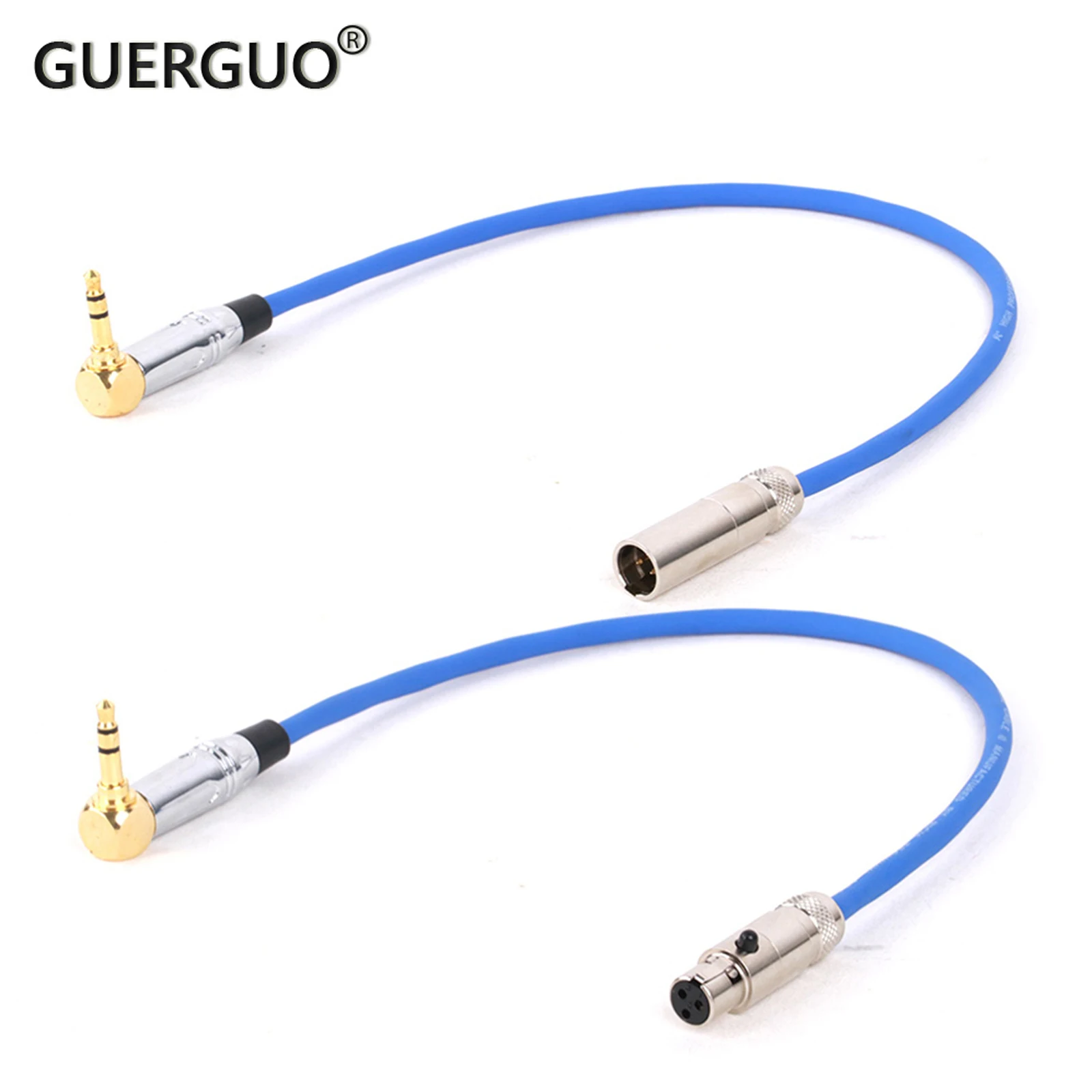 3-Pin Mini XLR to Jack Right Angle 3.5mm Plug Stereo Audio 1/8