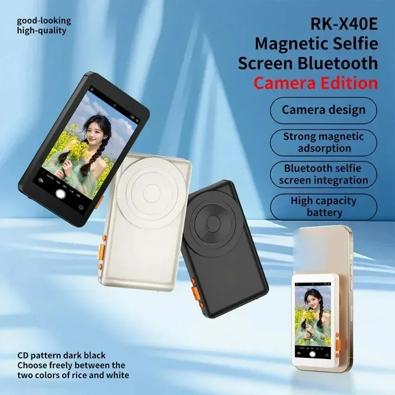 Smartphone Magnetic Monitor Screen Camera Exterior Phone Rear Camera Selfie For Vlog Live Stream Video Vlog For Android iPhone