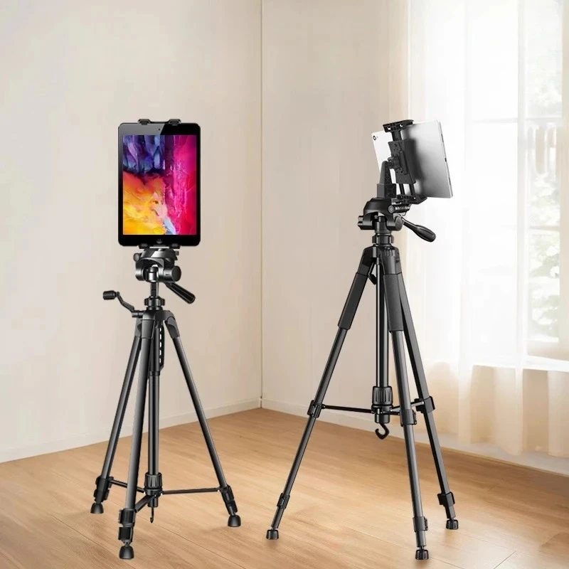 Mobile phone, tablet, live stream bracket, ipad floor-to-ceiling adjustable tripod, painting and photography, outdoor selfie sta