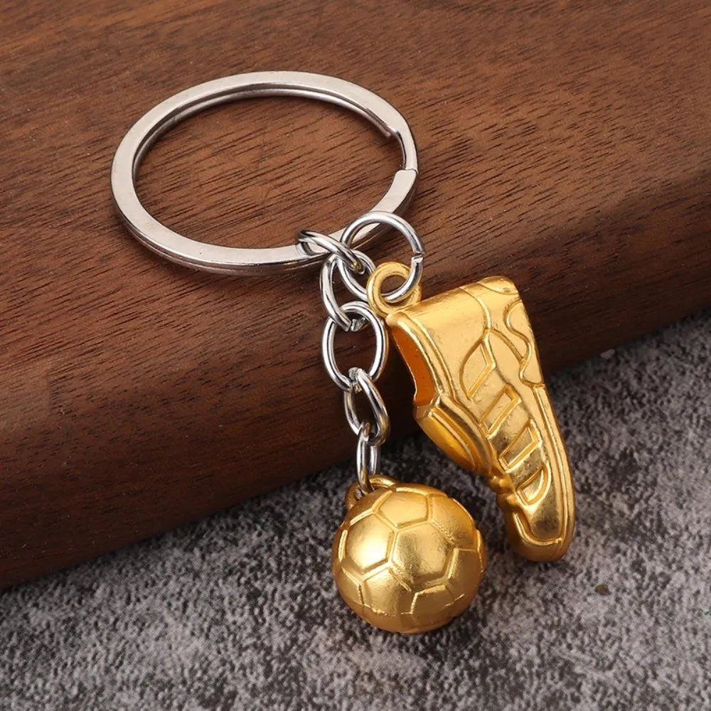 Zinc Alloy Football Match Shoes Keychain Mini Personalized Golden Boot Pendant Silver Gold Sports Pendant Backpack Decoration