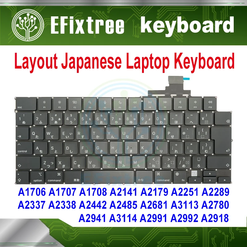 Layout Japanese Laptop Keyboard For Macbook Pro Air Retina 13