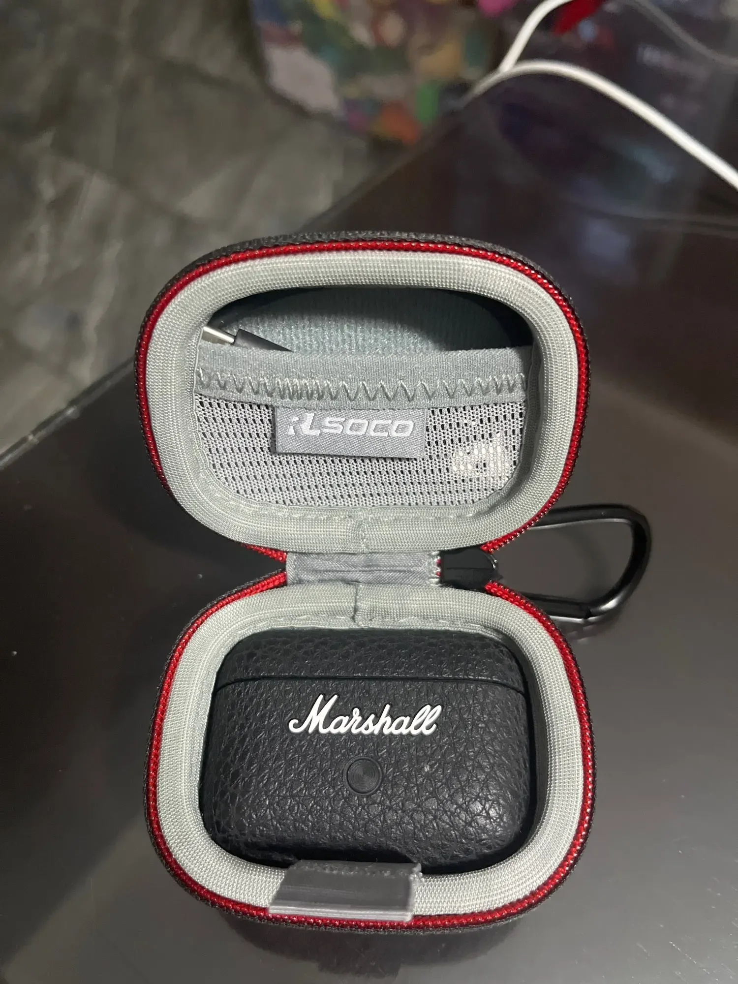 Headphone Case for Marshall Motif II True Wireless Active Noise-Canceling Earbuds Headphones, Hard Shell Travel Carrying Bag